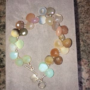 925/sterling chalcedony bracelet